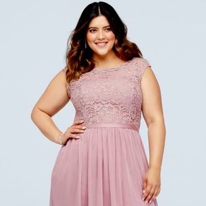 David's Bridal Dress Rose Gold Metallic